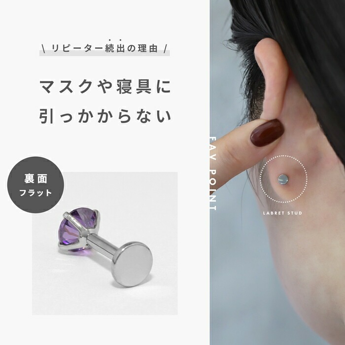 マスクにひっかかりにくい裏面フラット