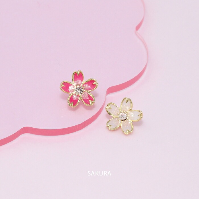 凛オリジナル桜キャッチピアス