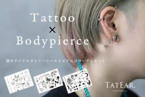 凛オリジナルタトゥーシールタティアとピアスのコーディネート紹介