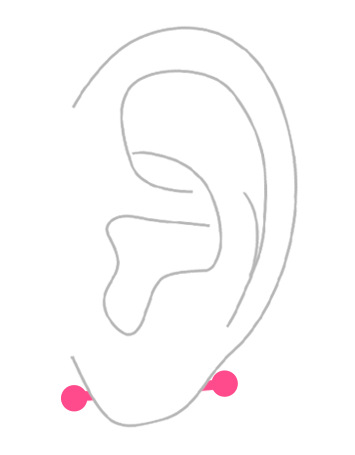 部位から探す：耳の珍しいボディピアス・トランスバースイヤーロブ