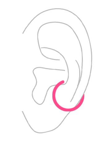 部位から探す：耳の軟骨ピアス・インナーコンク